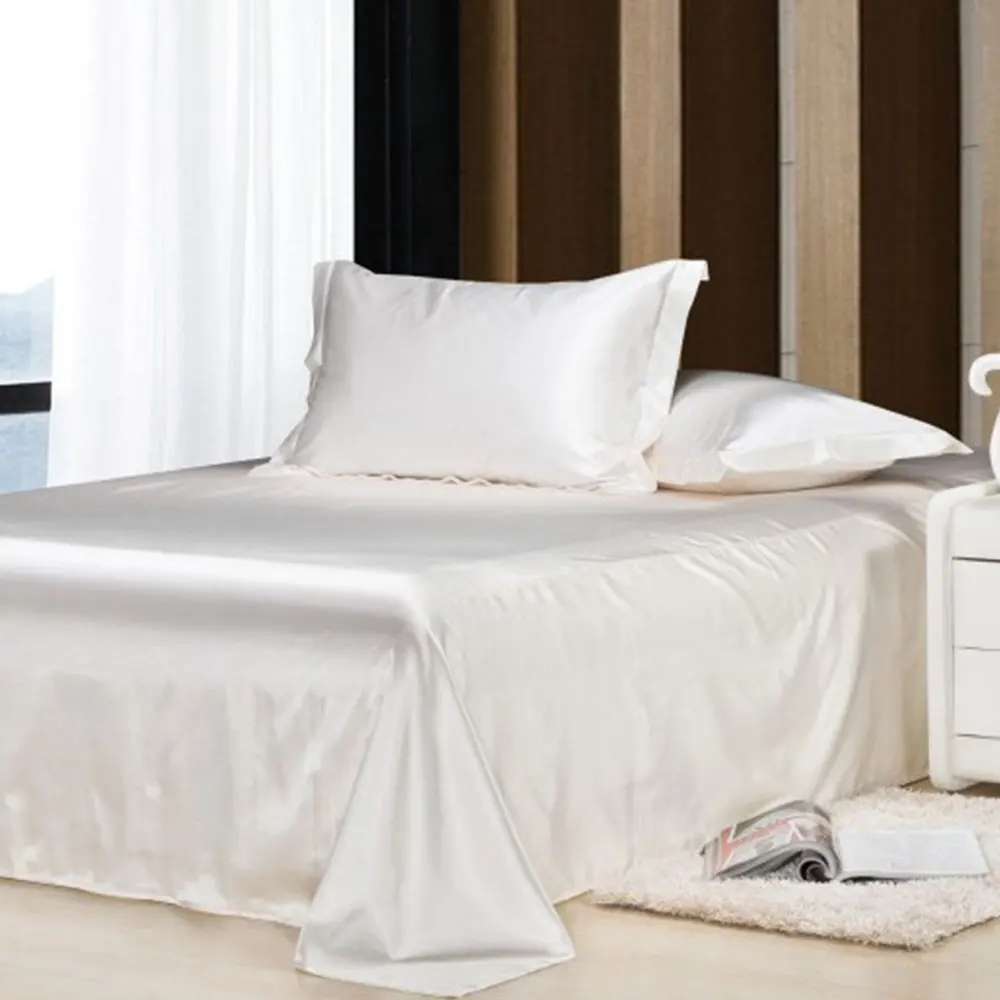 1/2Pcs Queen Satin Silk Pillowcase Pillow Case Cover Home Bedding Smoothy Pillow Rectangle Bedding Pillow with Envelope Closure