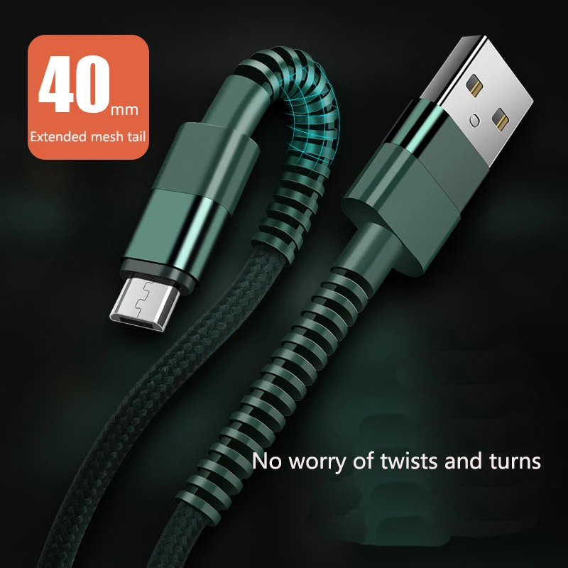 

Lingable 3A Micro USB Cable Nylon Fast Charging for Samsung Xiaomi Huawei Android Mobile Phone Charger Data Cabo Wire 1M