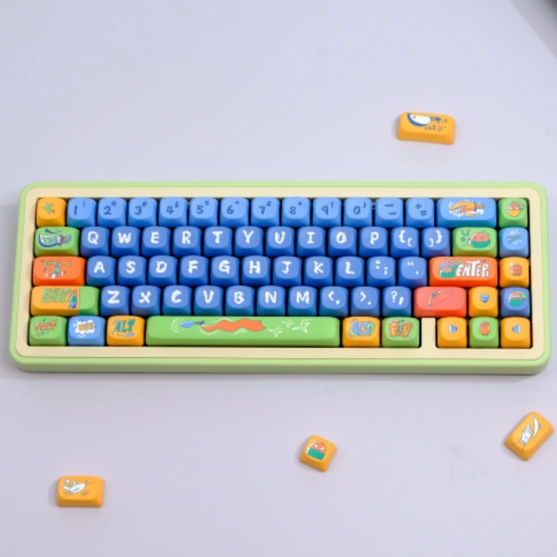 

Ninja Key Cap PBT MOA Profile 129 Keys/set Double Shot Keycap Thermal Sublimation Mechanical Keyboard for Customization