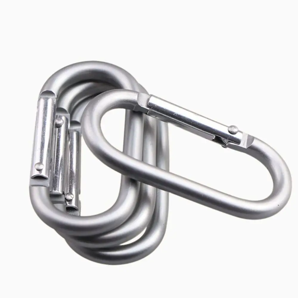 Survival Travel Metal Elliptical Climbing Aluminum Alloy Hiking Camping Snap Hook Carabiner Keychain Ring Buckle car keychain durable keychain hook stainless steel buckle outdoor carabiner metal climbing tool double ring car fishing keyring