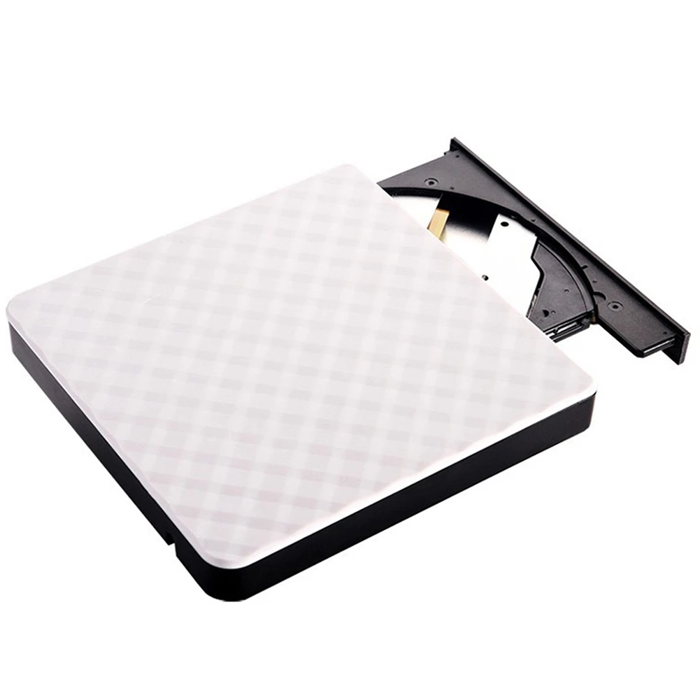 휴대용 노트북 광학 드라이브, 범용 USB 3.0, 외장 DVD 버너 CD/DVD ROM CD RW 플레이어, 녹음기 화이트