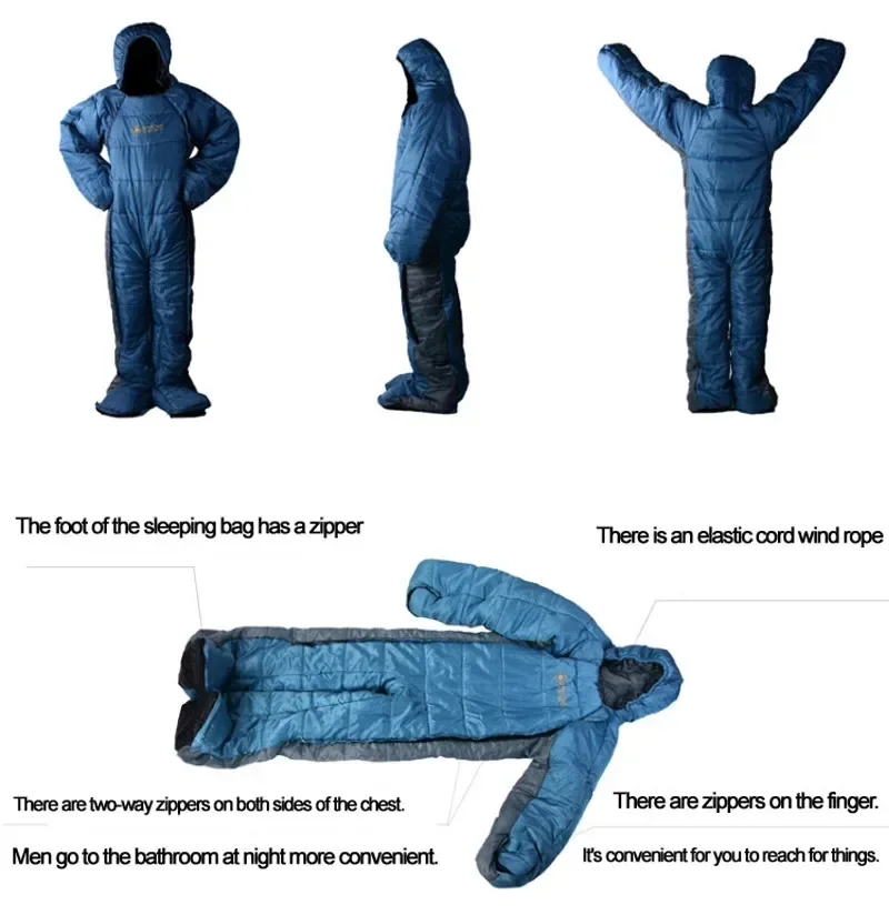 Mummy Style Keep Warm Humanoid shape Sleeping Bag Camping Comfortable lazy prevent a cold Sleeping bag 5