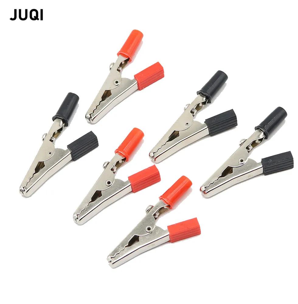 Alligator Clips Test Clip Test Leads Test Hooks Clips Electric Test Clamp Electrical Clamp 1/2/5/10pcs Insulated Crocodile clip Plastic Handle Cable Lead Test Charging Clamp Metal Crocodile Clamp 52mm