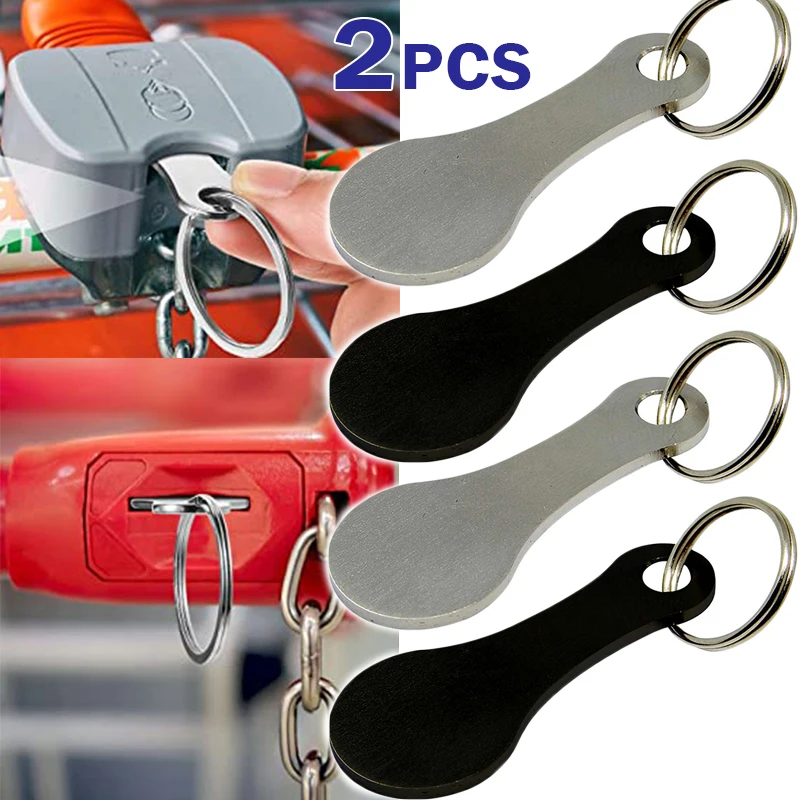 Charms Shopping Cart Key Ring Trolley Token Recycled Aluminium Alloy