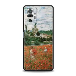 Claude Monet Impressionist Art Phone Case - Elegant Black Cover for Note 12Pro 4G (A1)