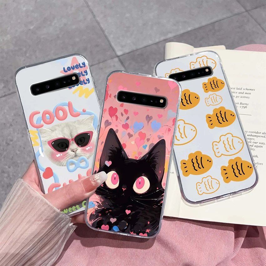 Romantic Rose Pattern Transparent TPU Silicone Anti-Slip Bumper Phone Cover