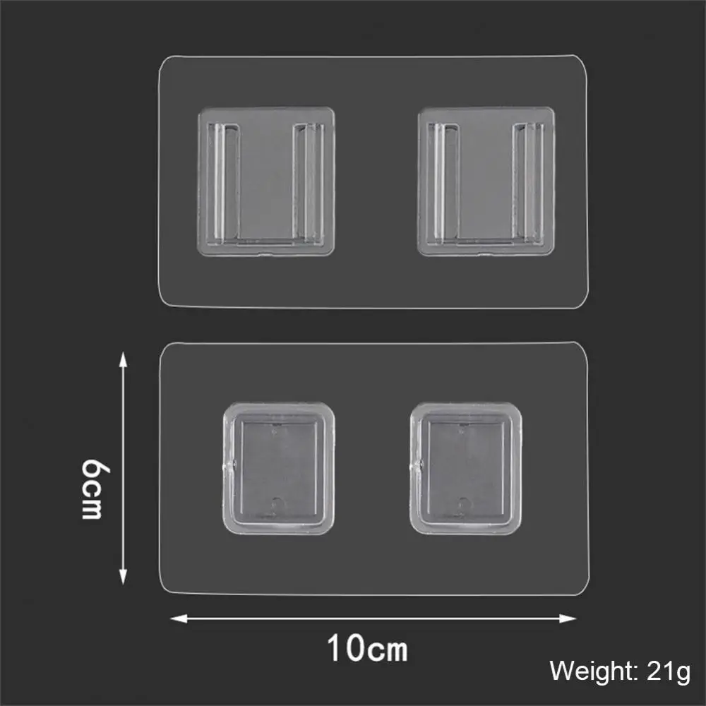 1/2 Pairs Hooks Double Sided Adhesive Wall Hooks Wall Hanger Transparent Suction Cup Sucker Hook Double-Sided Multi-Purpose Hook kitchen storage rack wall mounted organizer