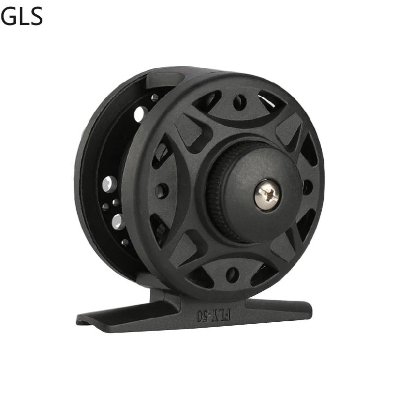 GLS FLY 40/50/60 Series Solid Plastic Body Ice Fishing Reel 1:1 Gear Ratio  Sea Bass Fly Wheel Fishing Accessories