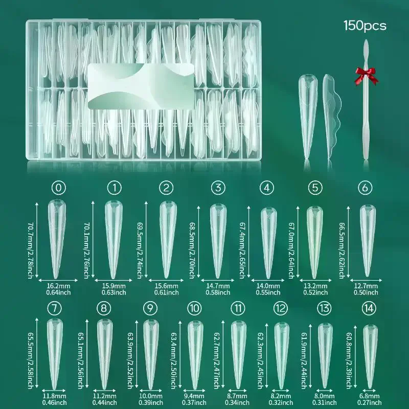 혁신적인 버터플라이 네일 듀얼 폼 150개 연장 길이 재사용 가능 젤 연장 몰드 빠른 빌딩 몰드 매니큐어 DIY용