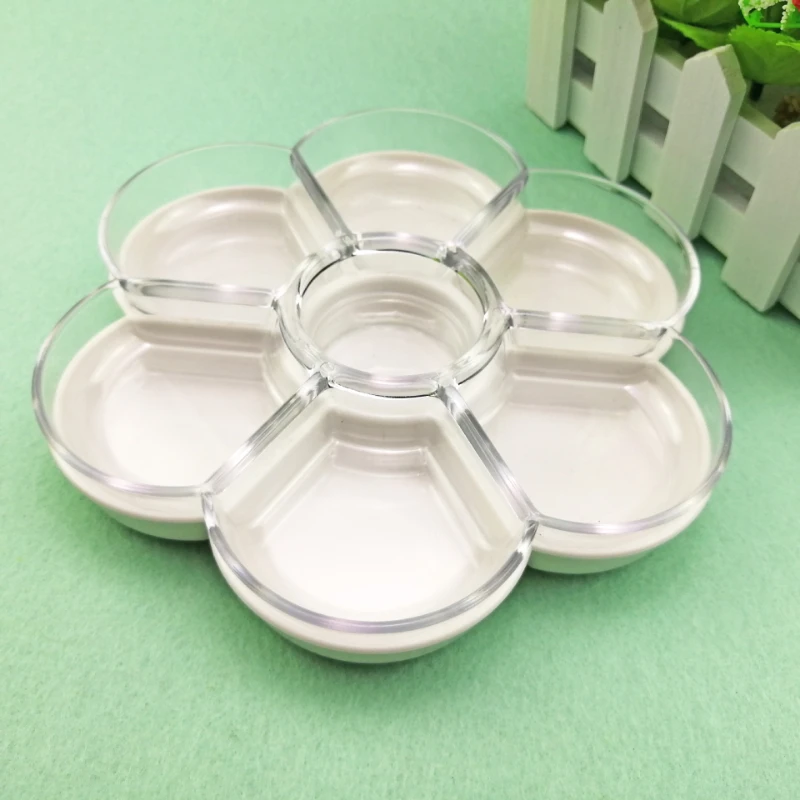 

Палетка из 7-ячеек цветущей сливы, имитация керамики, утолщенная китайская живопись, водная пудра, акварельный текстильный пигмент, цветной инструмент