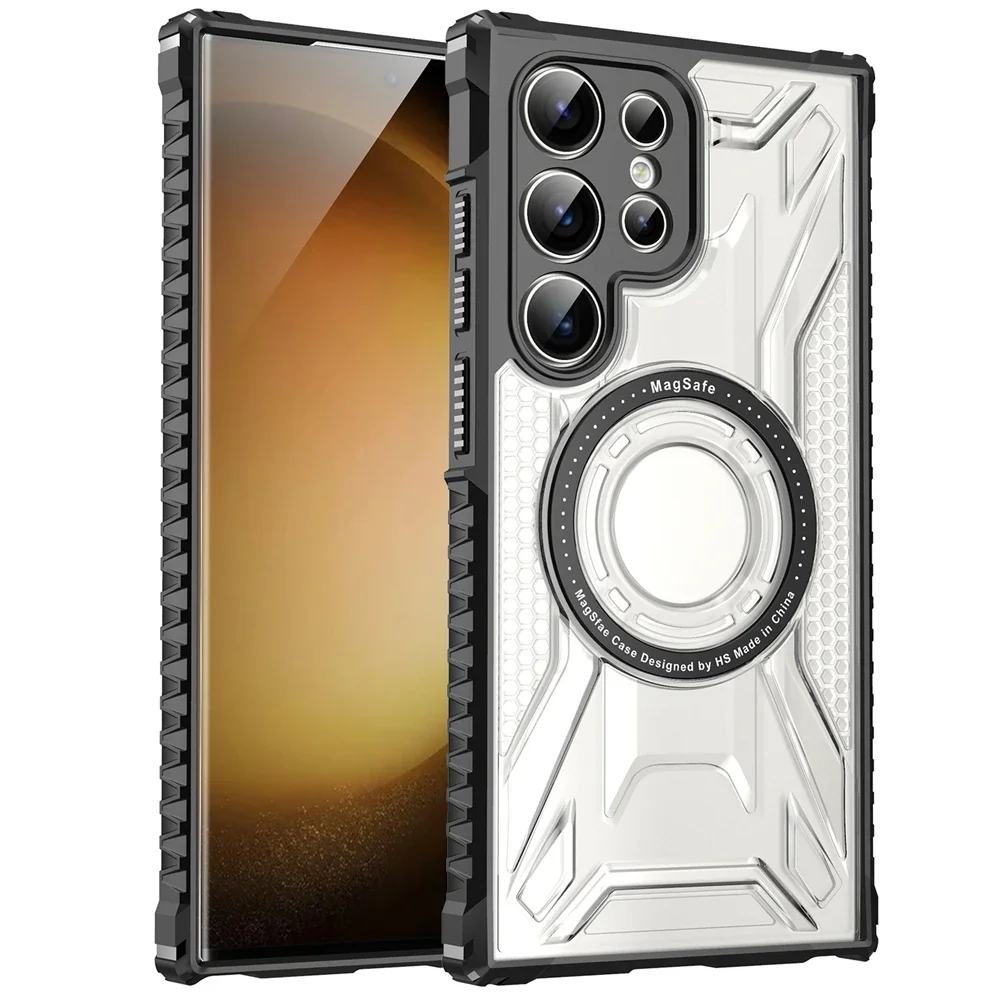 Luxury Shockproof Armor Magnetic Phone Case with Military-Grade Protection