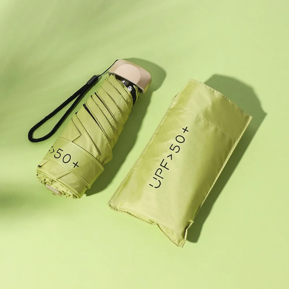 Compact Ultra-Light 5-Fold Mini Umbrella with UV Protection and Space-Saving Design