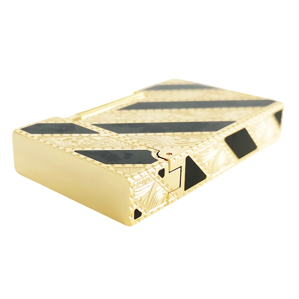 Luxury Brand Lighter Brass Lacquer Engraving Cigar Tobacco Smoking Cigarette Accessories Man Father Gifts Inflatable Butane Gas 4