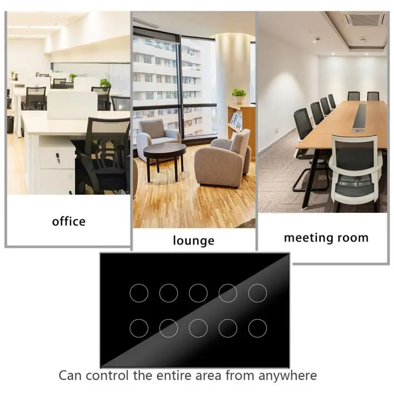 Tuya Wifi Smart Switch Eu 6/10 Gang 2-Way Smart Light Switch Touch Wall Panels Smart Home Funziona Con Alexa Google Home Alice