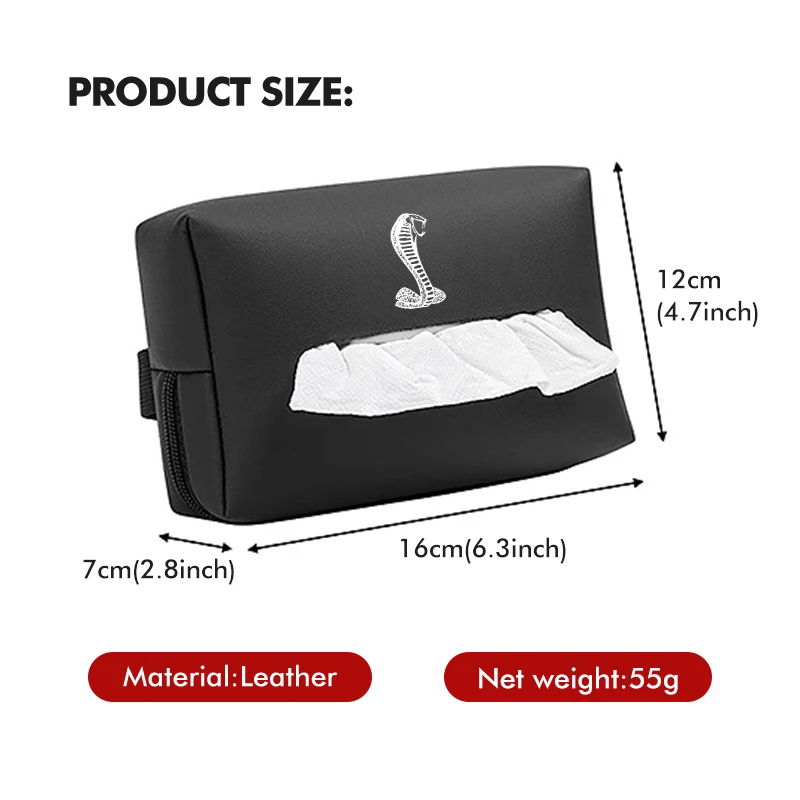 티슈 보관함 자동차 뒷좌석 홀더 헤드레스트 종이 커버 머스탱 GT AC Mach-E 코브라 GT350 GT500 2017 2018 2019 2020용