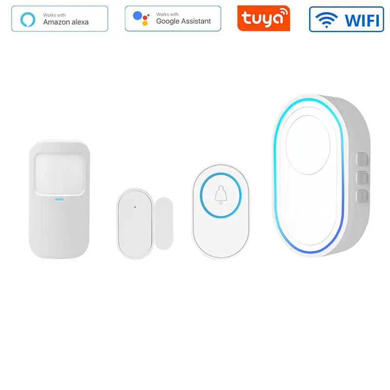 bticino intercom Home Wireless Tuya Smart Doorbell Welcome Chime Door Bell Alarm Connect 433MHz Detector Alert Mode LED Light Kit door intercom with camera Door Intercom Systems