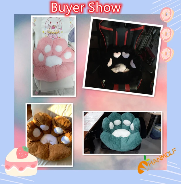 1 PC INS NEW Paw Pillow Animal Seat Cushion Stuffed Small Plush Sofa Indoor Floor Home Chair Decor Winter Children Gift Pets 5