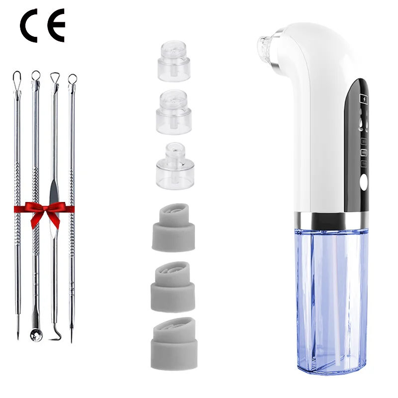 

Blackhead Remover Small Bubble Black Dot Acne Pimple Remover Tool Rechargeable Pore Clean Water Cycle Nose Face Vacuum Cleaner