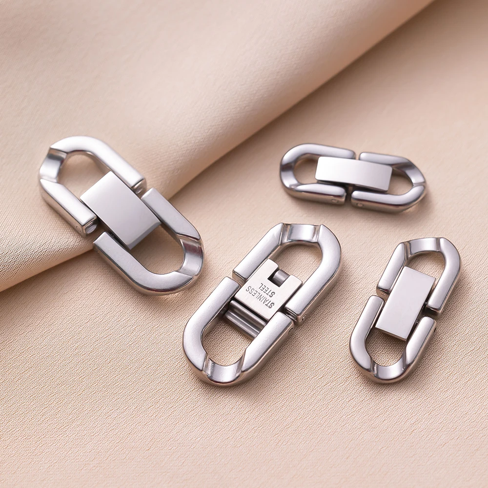 2 teile/los Edelstahl Schnalle Verschlüsse Haken Anschlüsse Für DIY Handgemachte Armbänder Halsketten Schmuck Machen Liefert Handwerk – Detail 1