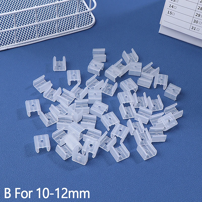 Durable Led Connector Fix Plastic Clips Mounting Fixing On Wall 8/10/12/14/17/18/20MM RGB 5730/5050/2835 Strip Light 50PCS Led Strip Clips