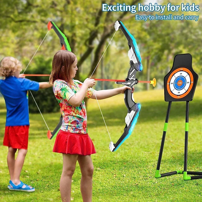 Bow And Arrows For Children Kids Archery Bow Practice Recurve Bow Outdoor Sports Game Hunting Shooting Toy Boys Gift Bow Kit Set 1