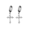2024 Korean Wave New Ricky Same Classic Cross Earrings Fashion Zircon Men's Vintage Jewelry Accessories Gift 6