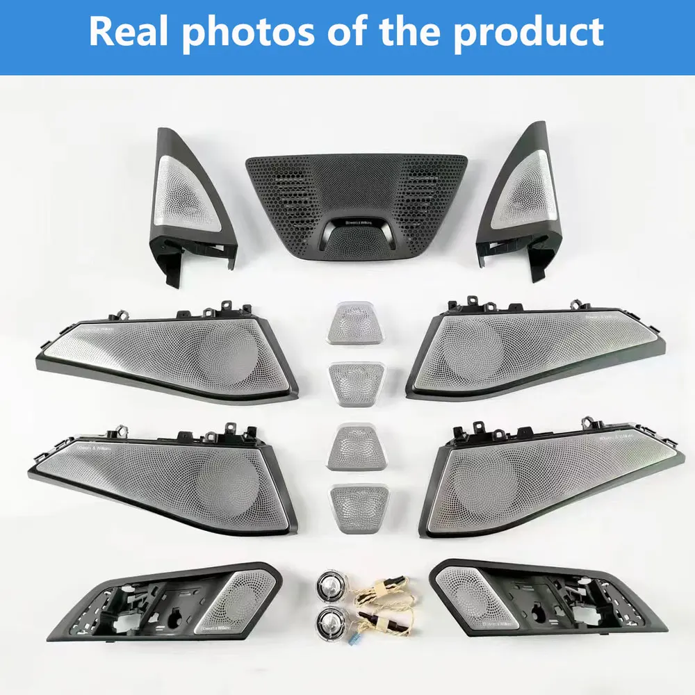 BMW x5 x7 g05 g07 용 HiFi 음악 스테레오 스피커 앰비언트 라이트, 11 색 LED 스피커 커버, 인테리어 스피커 장식 조명