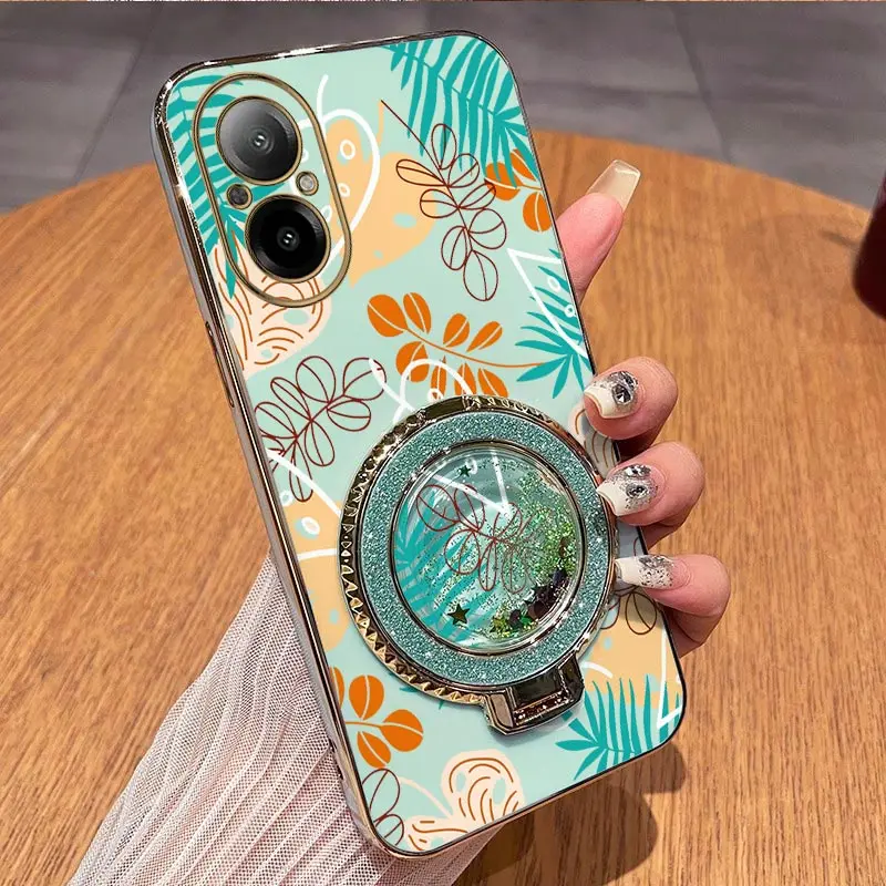 Elegant Leaf Plating Phone Case - Luxurious Design, Enhanced Protection