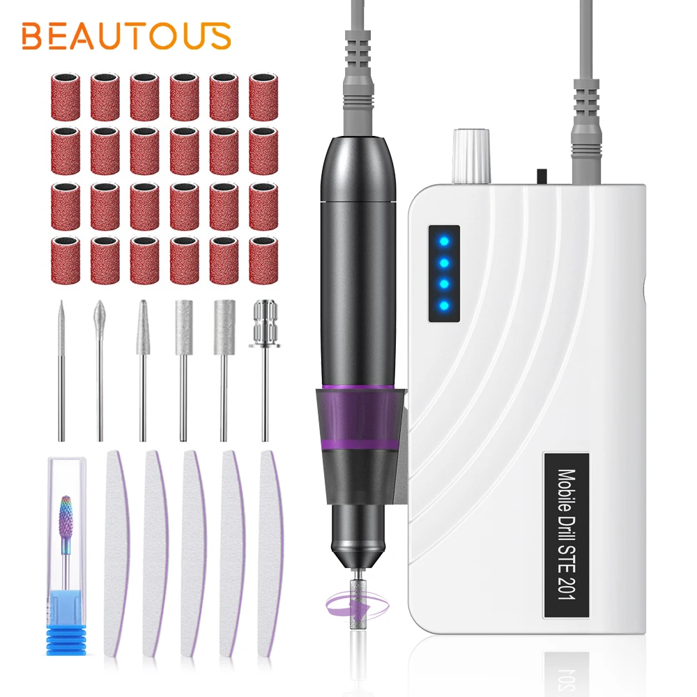 

Beautous Electric Nail Drill Sander 35000RPM Nail Drill Machine For Manicure Gel Removing Milling Cutter Machine Nail Supplies