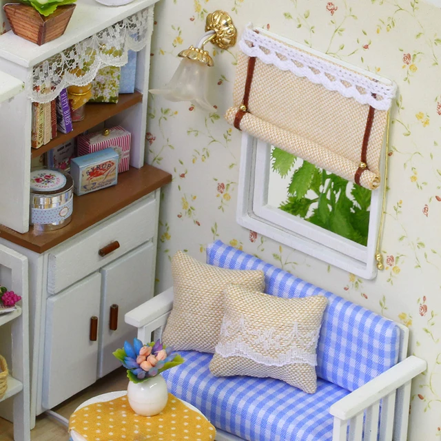 Assemble DIY Doll House Toy Wooden Miniatura Doll Houses Miniature Dollhouse toys With Furniture LED Lights Birthday Gift H13 3