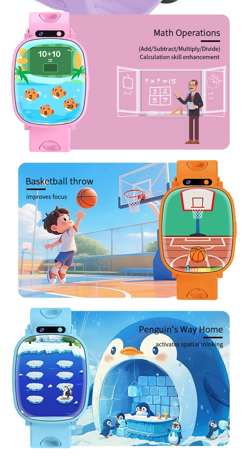 Kinder-Smartwatch H10 mit HD-Display, 12 Spielen, Kamera & Lernfunktionen – für Mädchen & Jungen