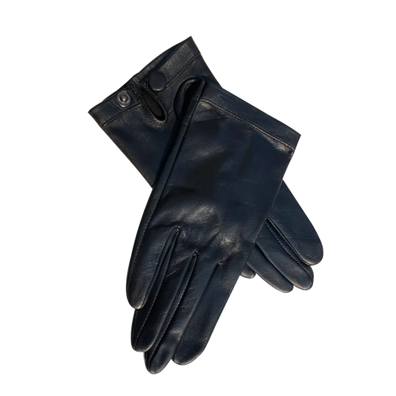 Highshine Luxury Men's Thin Soft Leather Gloves Touch Screen Compatible Tightfit Winter Warm Driving Gloves Elegant Fashion