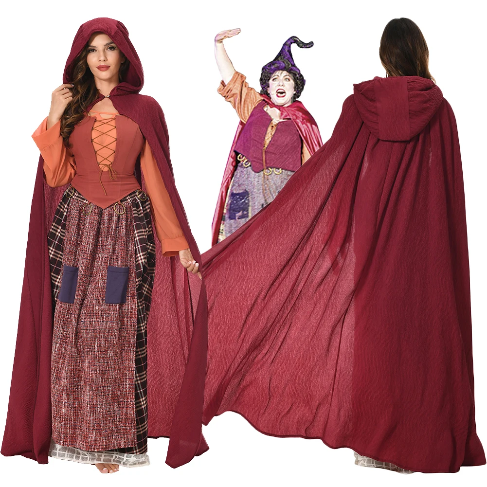 

Женский костюм для косплея «хокус Хэллоуин», накидка Мэри Сандерсон, одежда ведьмы для ролевых игр на вечерние эллоуин