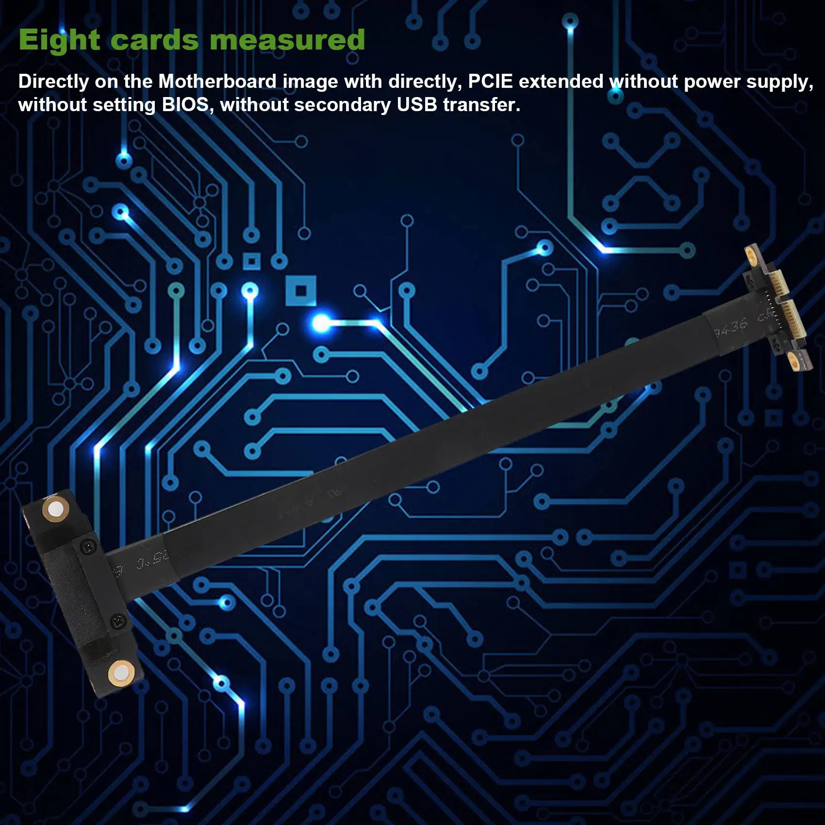 PCIE X1 라이저 케이블, 듀얼 90 도 직각, PCIe 3.0 X1 to X1 연장 케이블, 8Gbps PCI 익스프레스 1X 라이저 카드, 20cm