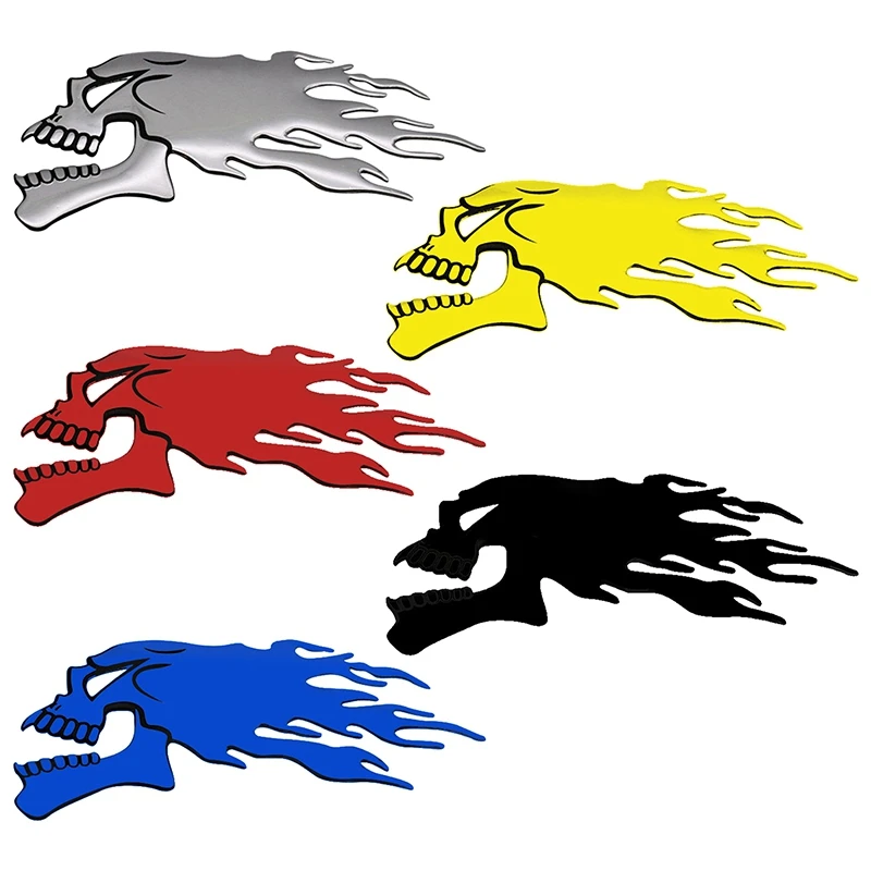 

1 пара Хэллоуин Автомобиль Мотоцикл 3D Хром персональный дьявол Призрак череп голова Стайлинг праздничное украшение стикер эмблема наклейки