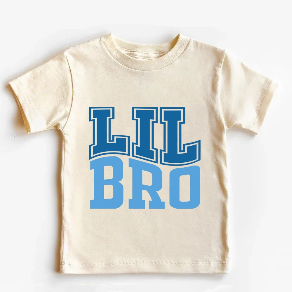 BIG SIS/LIL SIS Print Retro Kids T-shirt Short Sleeve Round Neck Casual Tee Top Sister Brother Retro Family Matching Outfits 6