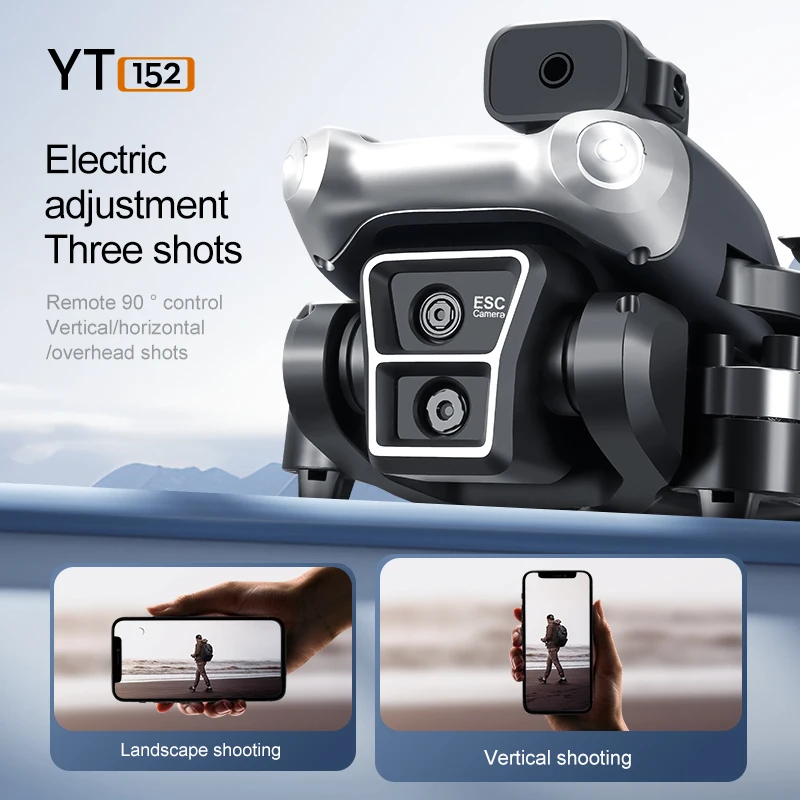 Iconic Brand YT152 8K GPS Drone Three Camera Professional 5G Obstacle Avoidance Optical Flow Positioning Brushless Upgraded RC 10000M