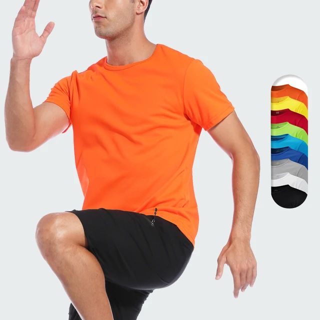 Hommes femmes séchage rapide à manches courtes Sport T-Shirt maillots de gymnastique Fitness chemise formateur course T-Shirt adolescent vêtements de Sport respirants 1