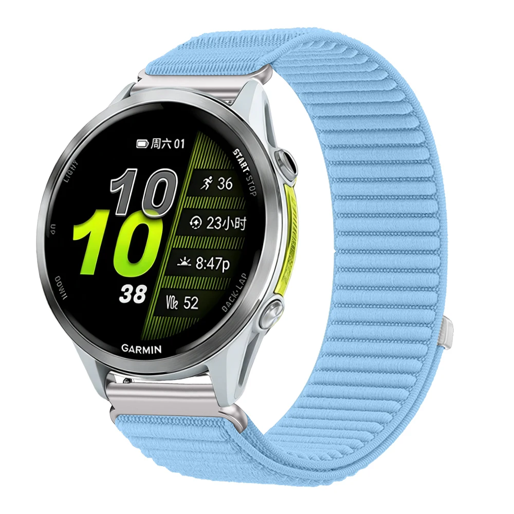 Nylon Loop Watch Strap Band – Adjustable Wristband Bracelet, 20mm/22mm Width