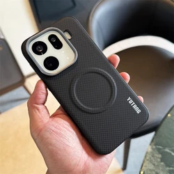 Carbon Fiber Pattern PU Leather Magnetic Wireless Charging Phone Case - OPPO Find X9s Pro (JJGW CX Black)