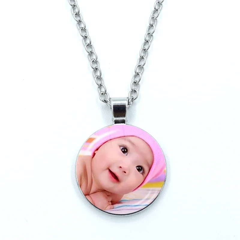 

Круглое ожерелье с фотографией на заказ для ваших фотографий мамы, папы и бабушки, ювелирные изделия, подарки для члена семьи