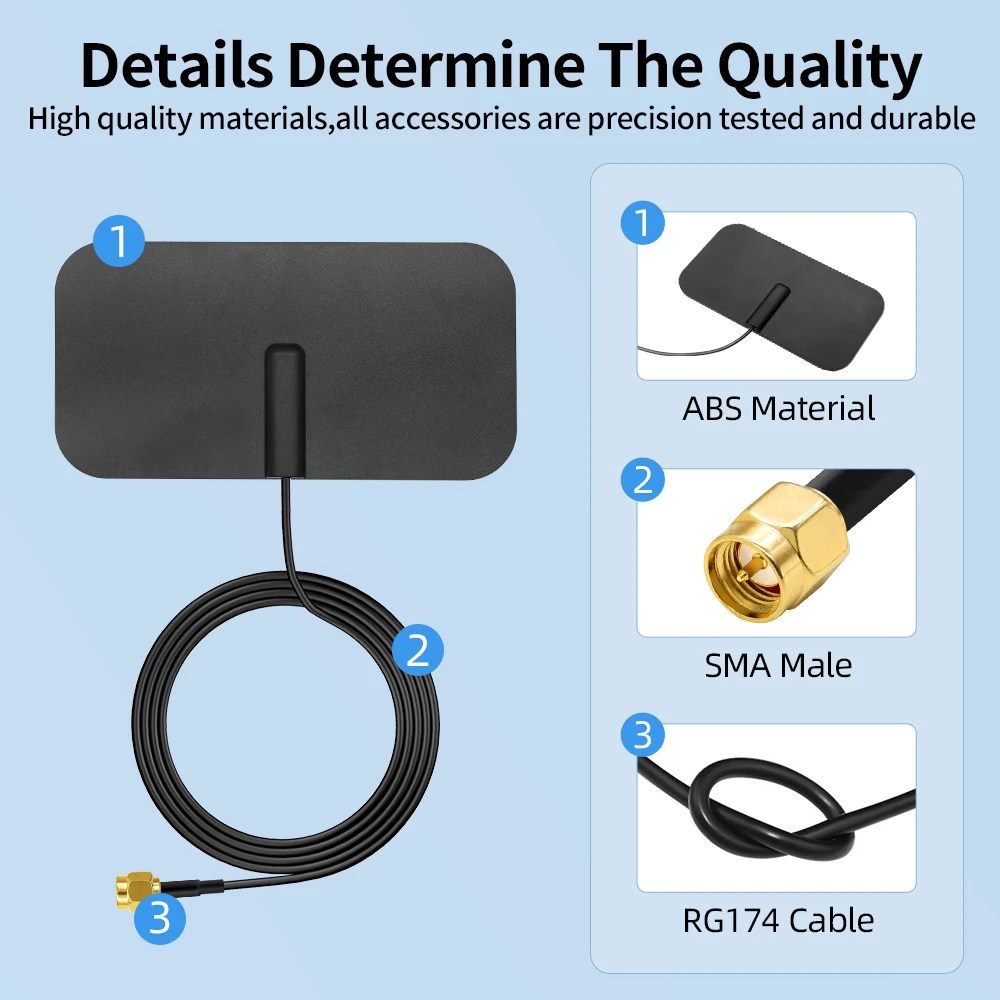 Antenna Signal Booster LTE Antenna 4G LTE Patch Antenna 698-2700MHz 5dBi High Gain Built In PCB Board Antenna Long Range Signal Booster Amplifier SMA Male
