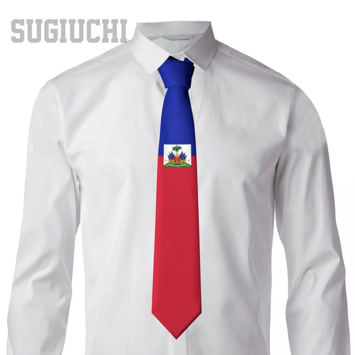 Haiti Flag Emblem Men Women Neck Ties Casual Plaid Tie Suits Slim Wedding Party Business Necktie Gravatas