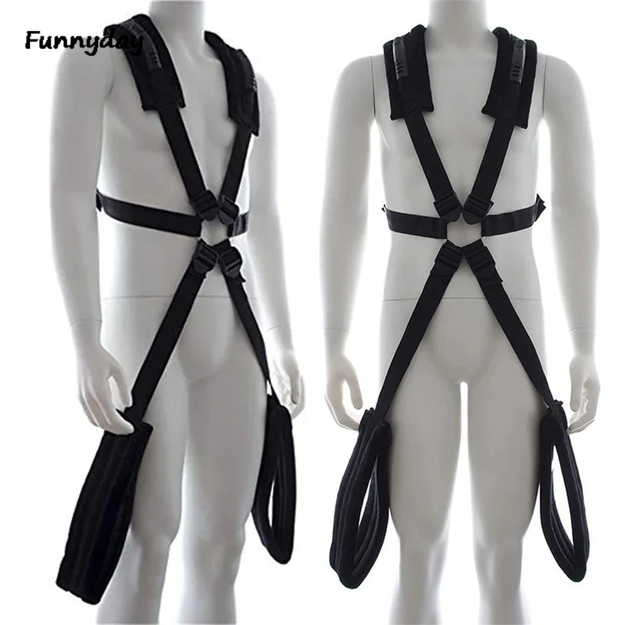 Adjustable Shoulder Sex Swing Harness Adult Games Sex Swing Leg Spreader Rope Bandage Restraints Belt Toys For Couples