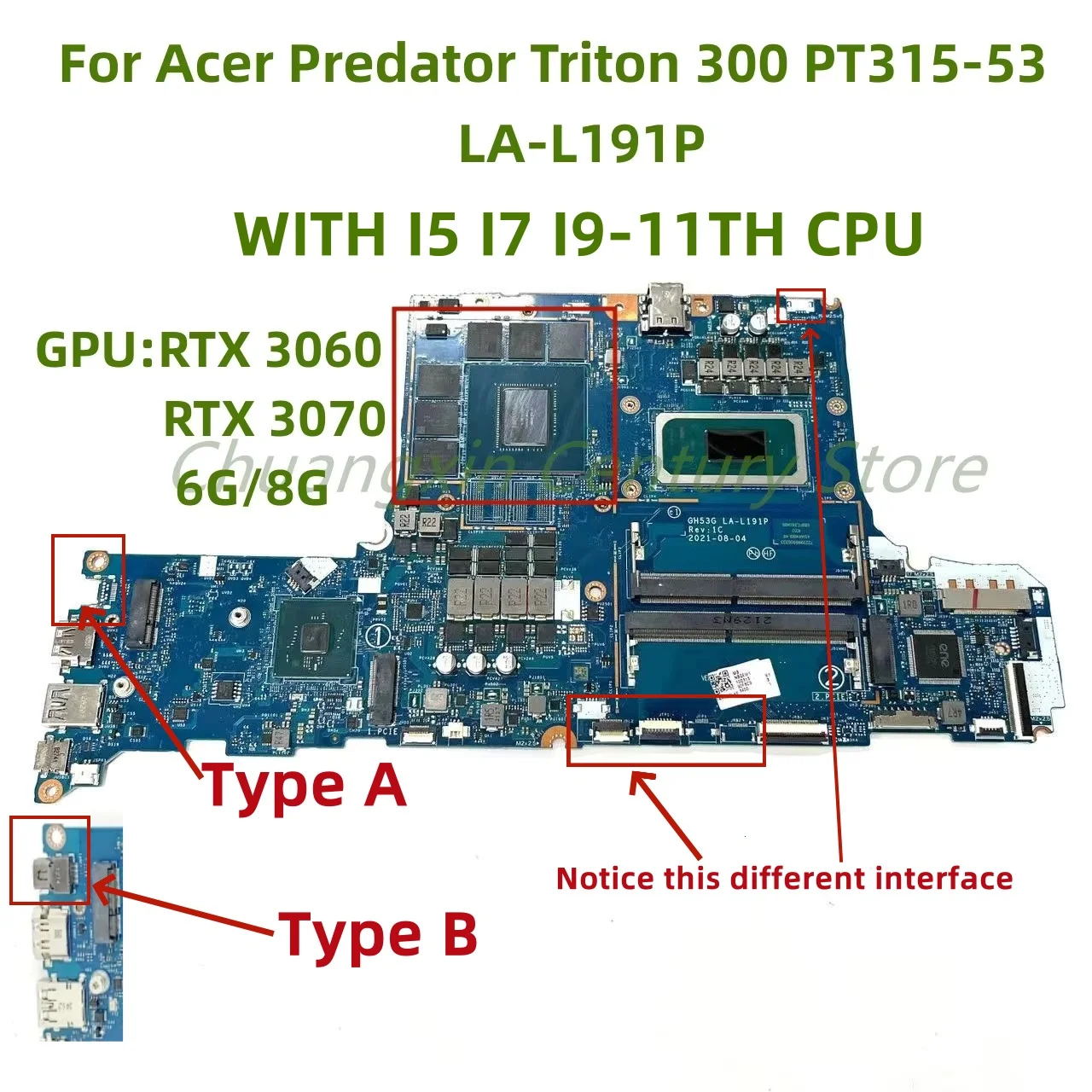 LA L191P Motherboard For Acer 300 PT315 53 Laptop With I5 I7 I9 11TH LA L191P Motherboard For Acer 300 PT315 53 Laptop With I5 I7 I9 11TH
