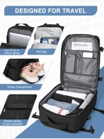 Travel Backpack for Women Men, Carry on Backpack with USB Charging, TSA 15.6inch Laptop Backpack Business Hiking Casual Daypack 3