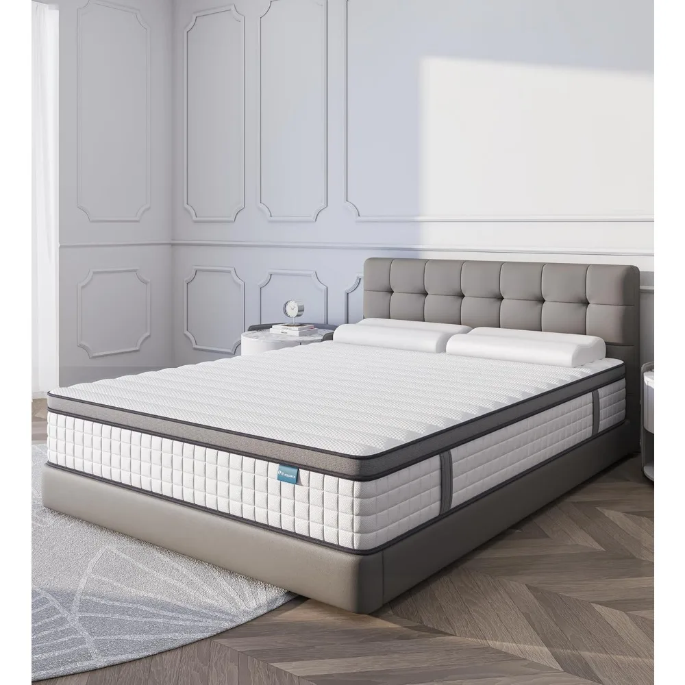 Full Size Mattress,10 Inch Full Mattress in a Box,Hybrid Memory Foam Size Mattresses,Medium Firm Soft and Comfort Mattress