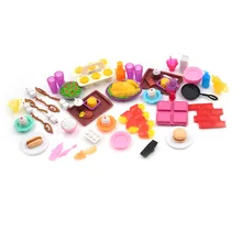

Funny toys 1set for baby girls play house toys plastic food cake cup bottle Kitchen kit For doll for kelly doll
