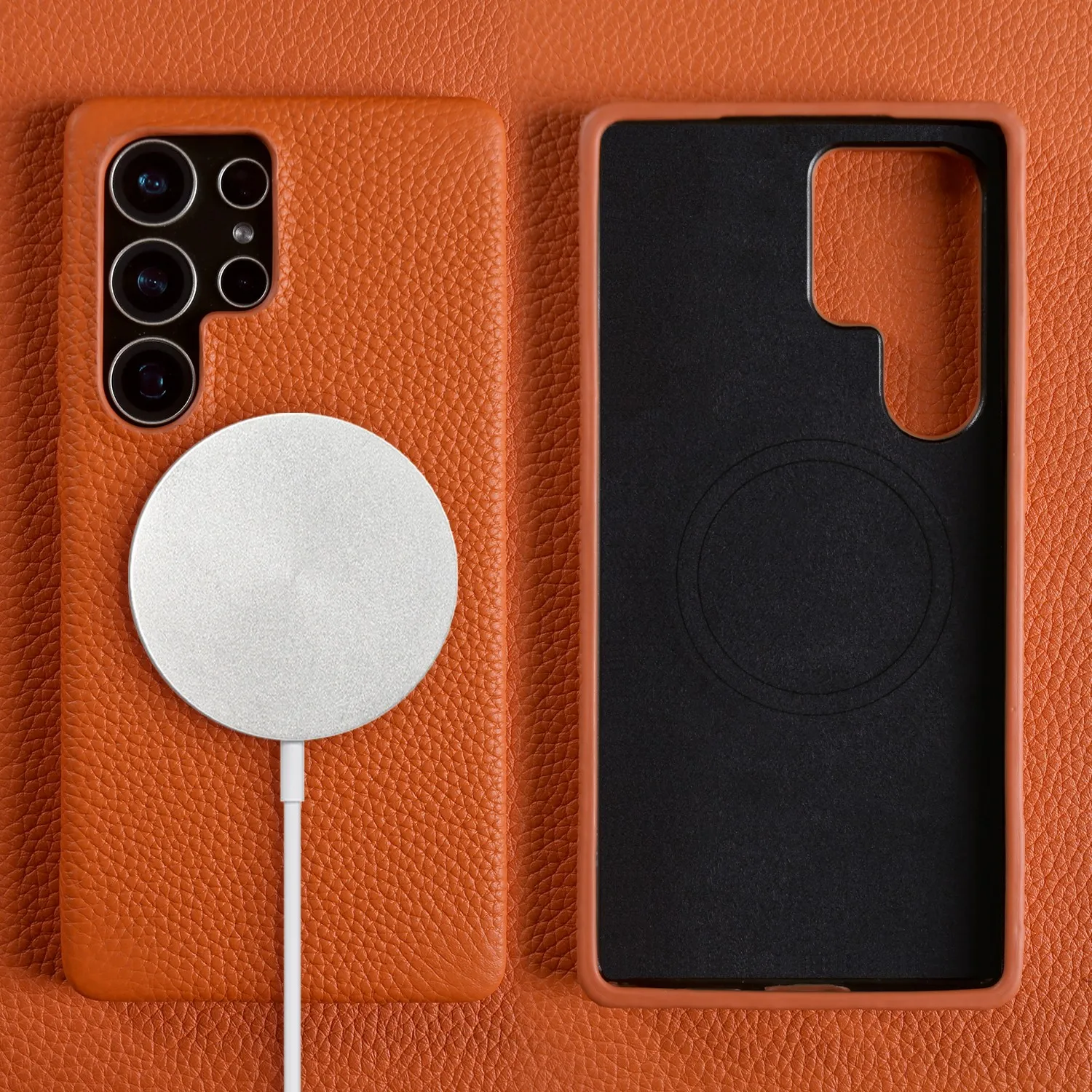 Premium Genuine Leather Magnetic Case