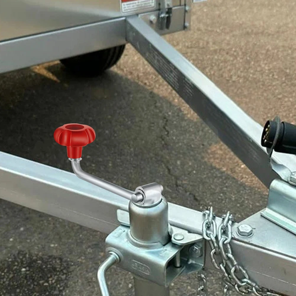 2 Set Universal Trailer Jack Handle Comes with Bolt Nut Spacers Replacement Jack Crank Wind Jack Handle Fits Most Jacks Trailer